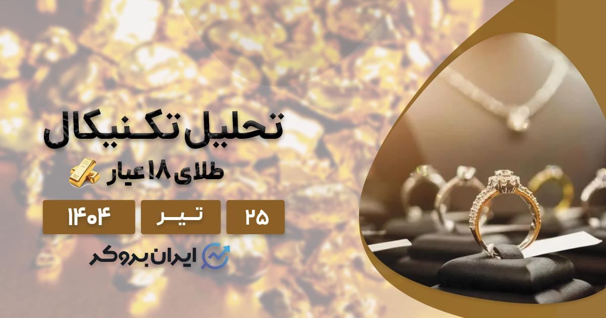 تحلیل تکنیکال بازار طلای ۱۸ عیار ایران – ۲۵ تیر ۱۴۰۴
